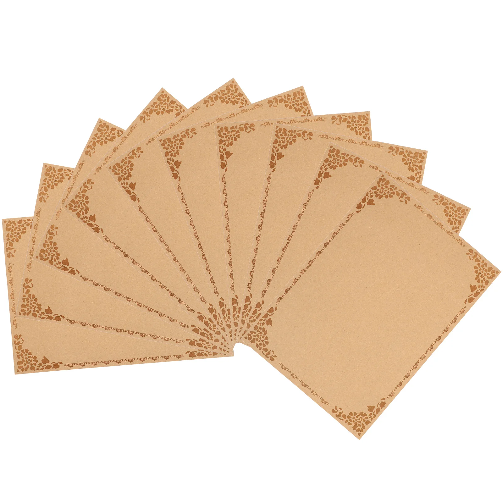 

10Pcs Printable Certificate Paper Blank Diploma Paper A4 Honor Certificate Sheets for Awards Award Certificates