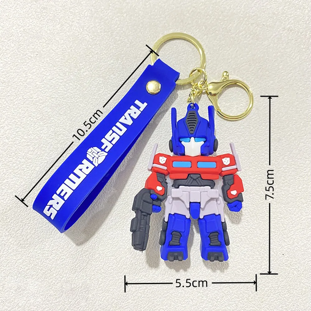 Breloczek do kluczy Cartoon Transformers Robot Mecha Soldier dla dzieci, Autobot, Optimus Prime, Bumblebee, mały prezent urodzinowy