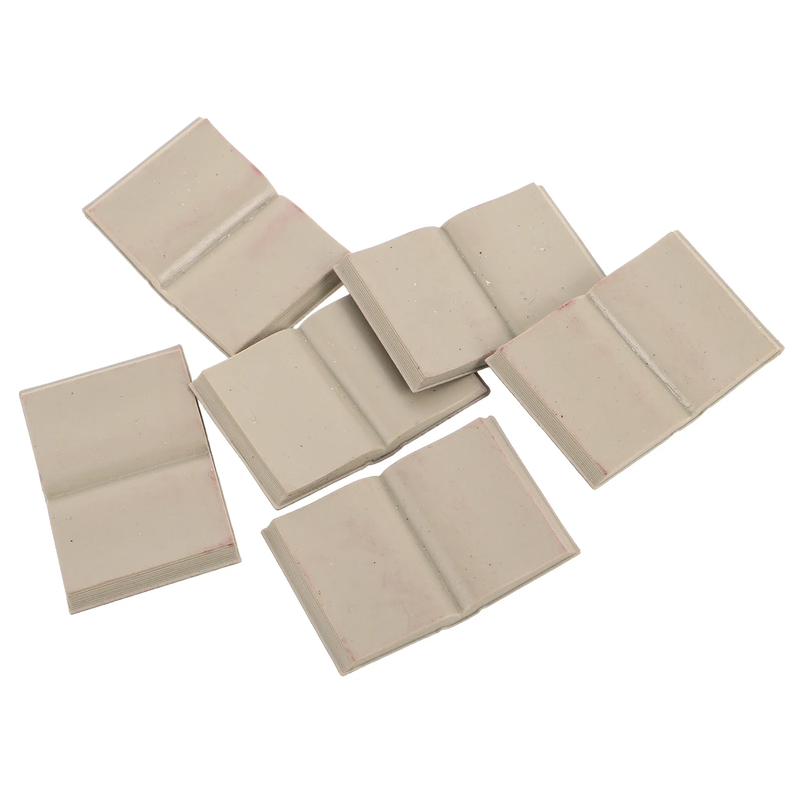 

6 Pcs Bookshelves Dollhouse Blank DIY Mini Model Miniature Brown for Crafts Decor