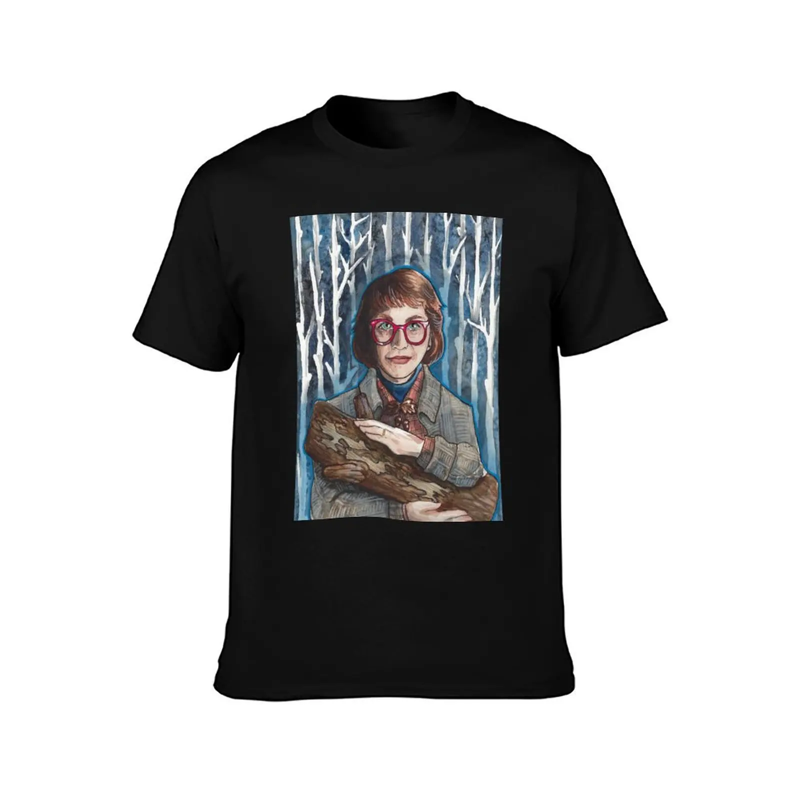 My Log has Something to Say to You - Twin Peaks Log Lady Watercolor and Ink T-Shirt cute tops oversized mens plain t shirts