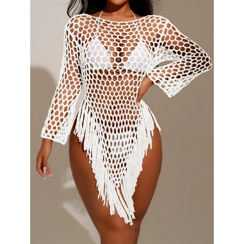 

Hollow Fishnet Cover up Low Waist Short Pants Women's Bodysuit Cross-Border Style D 18882 Lattice Fishing Net Shirt