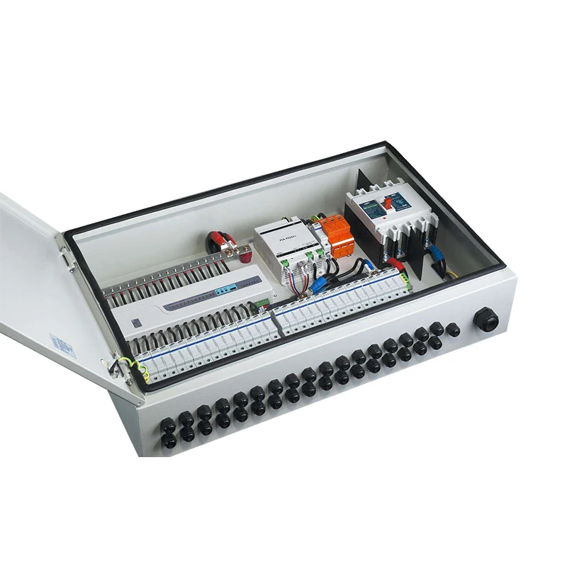 

Household Smart Pv Solution Box Ip 65 Waterproof Steel Solar Combiner Box 2 String for Hybrid Solar System