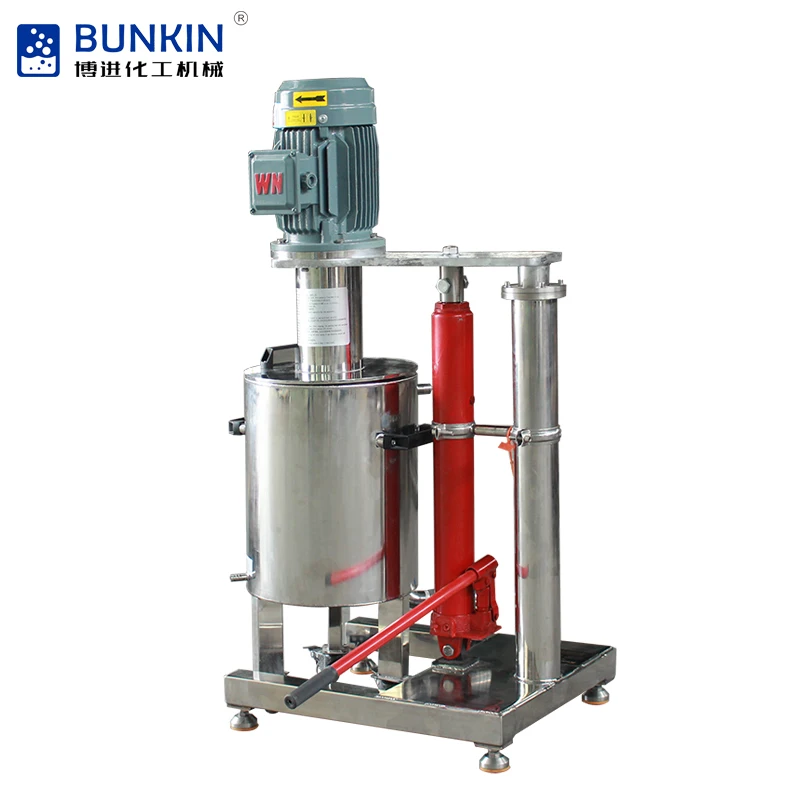 Hydro-cylinder Lab Manual Lift Basket Mill Grinder Machine for Pigment Grinding Paint Ink Dispersion