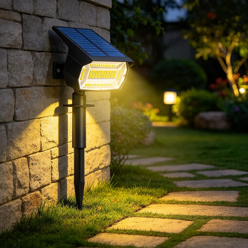 LED Solar Garden Spotlight, IP65 Waterproof Outdoor Landscape Light with 3 Lighting Modes for Lawn Yard Pathway gallery 3