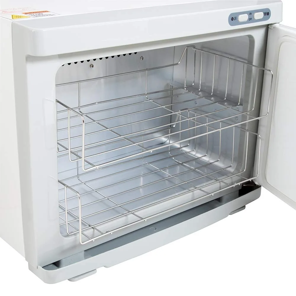 ForPro-Quente Toalha de Capacidade Extra Grande, 2 Racks de Aço Inoxidável, Coleção Professional, Branco, 23L