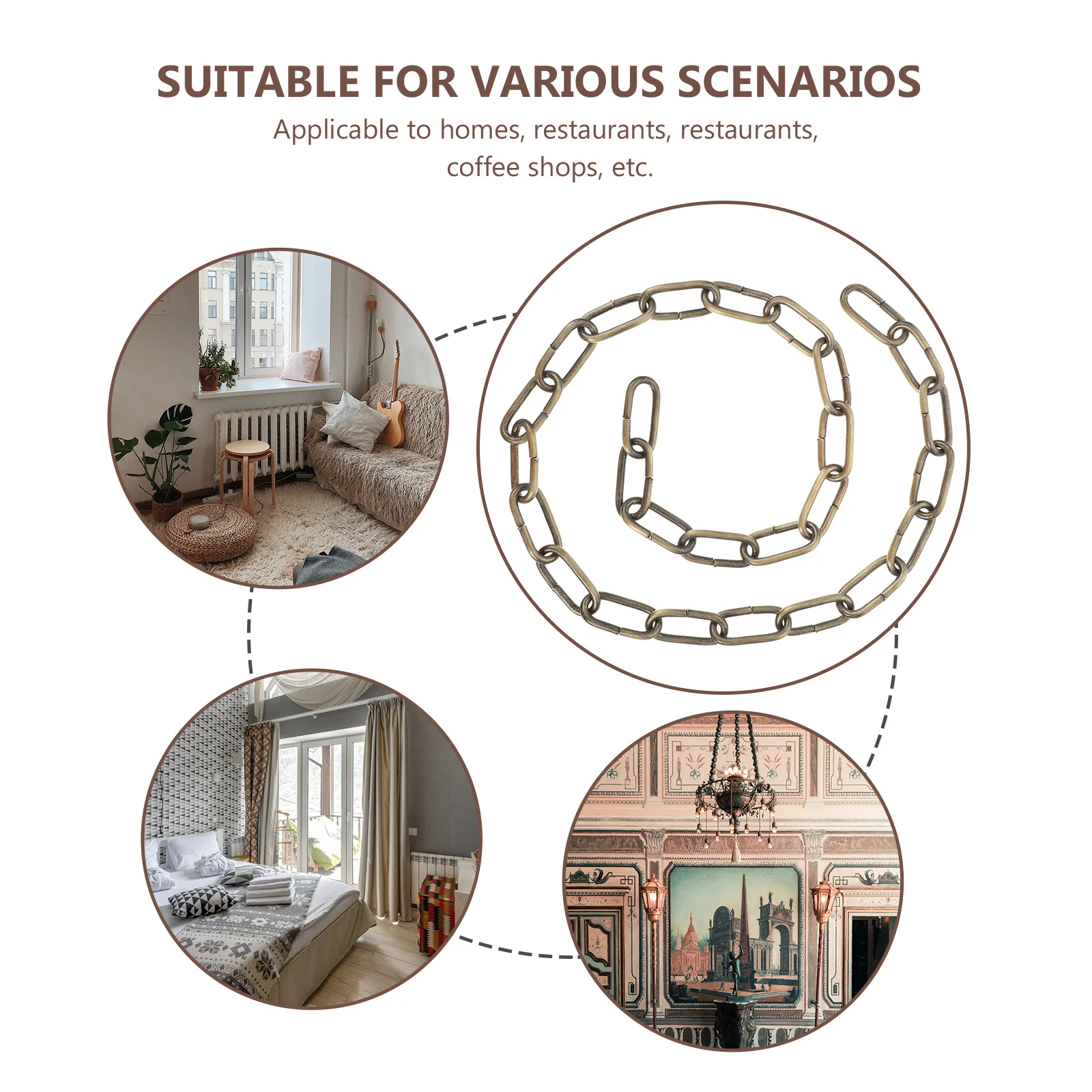 

1pc Hanging Light Practical Iron Lamp Chain For Home Living Room Hanging Light Decor Lighting Accessory Chain