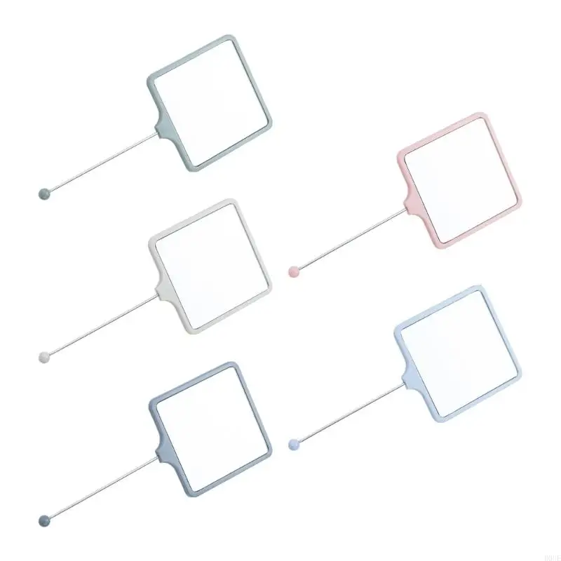 D0UE Miroir vanité portable Ergonomic Grip avec des briseurs résistants aux maquilleurs des touchons