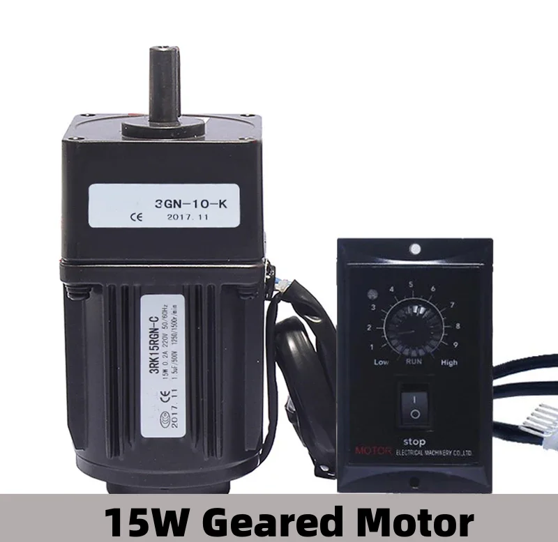 

1:3-1:300 415-5RPM 220V 15W AC Reversible Gear 3RK15GN-C +US-52 Variable Speed Motor AC Gear Reducer Motor Geared Motor