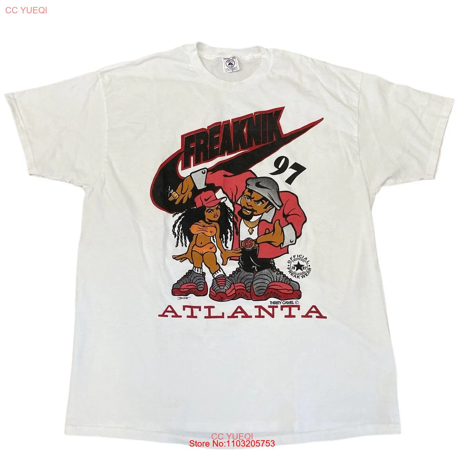 Винтажная Футболка Freaknik 1997, размер XXL, Атланта, Фрик, вечерние 90s