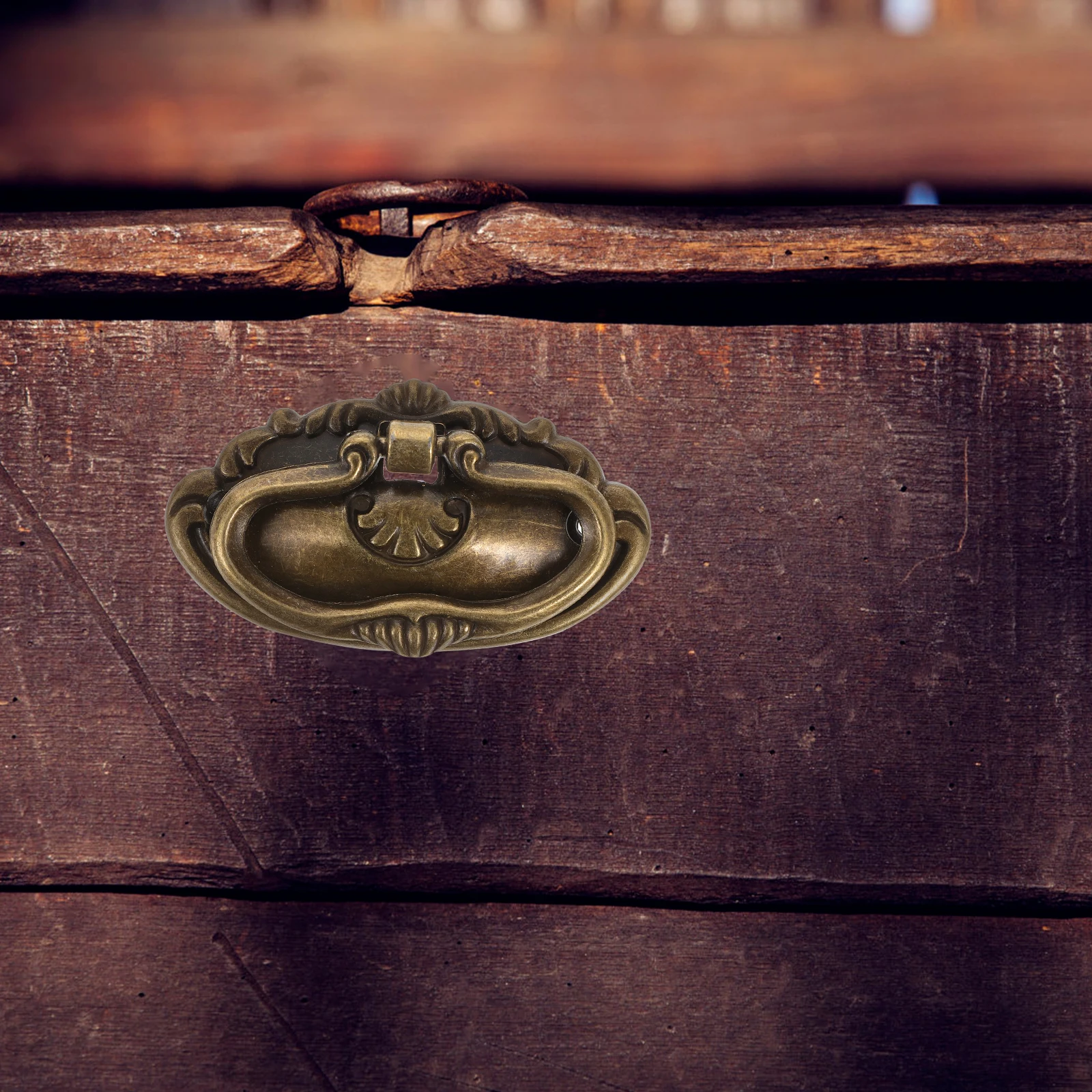 

5 Sets 78x43MM Painting Box Wooden Handles Vintage Knobs Cabinet Drawer Dresser Zinc Alloy Durable RustProof Gift Hardware