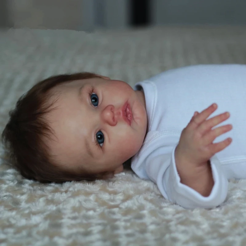 18Inch 46CM Newborn Baby Girl Reborn Doll Meadow Soft Cuddly Body Lifelike Soft Touch 3D Skin with Visible Veins Art Doll