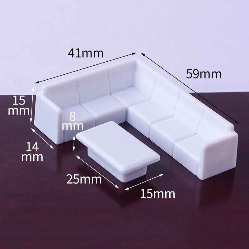 1:50 Doll House Accessories Sofa Table and Chair Set Exhibition Cabinet Bjd Doll Accesorios Baño Miniatura Doll Accessories