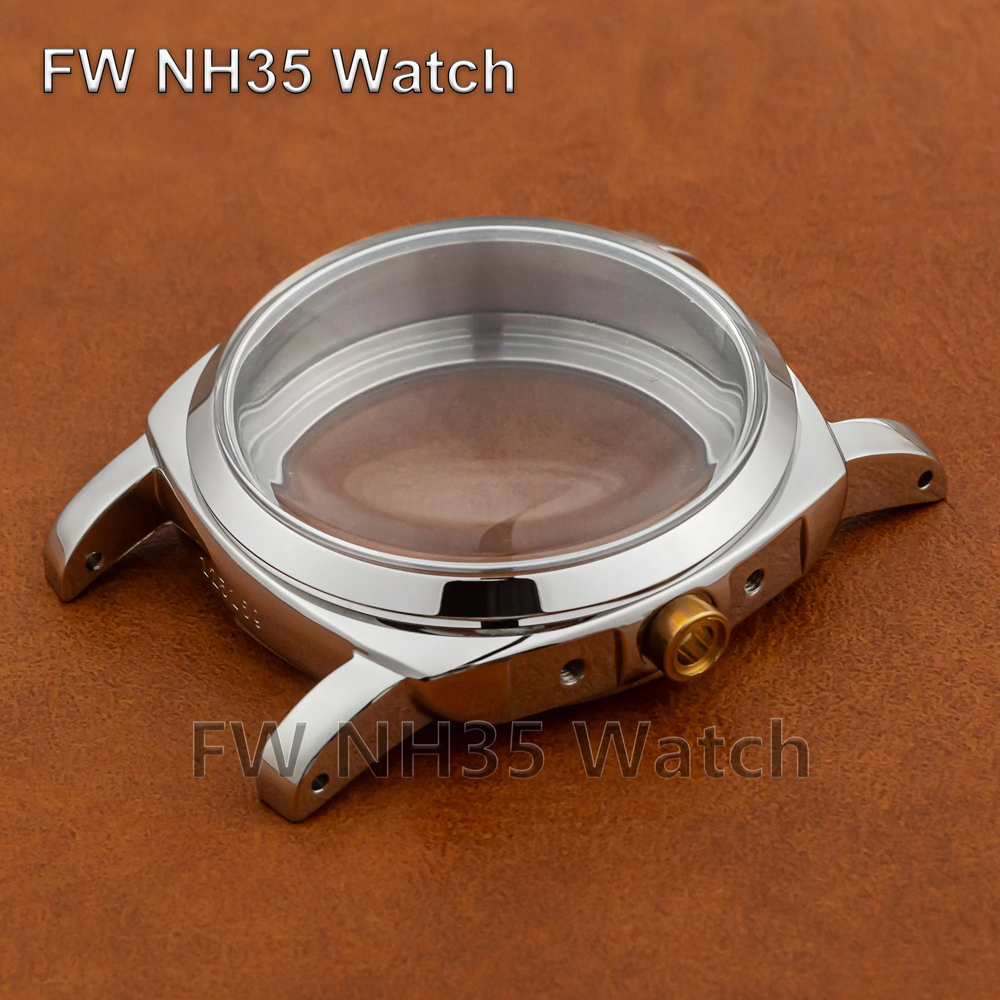 47mm Vintage Watch Case for PAM 6152 Arcylic Bubble Mirror 10ATM 316L Stainless Steel Case for ETA 6497/6498/ST3600 Movement