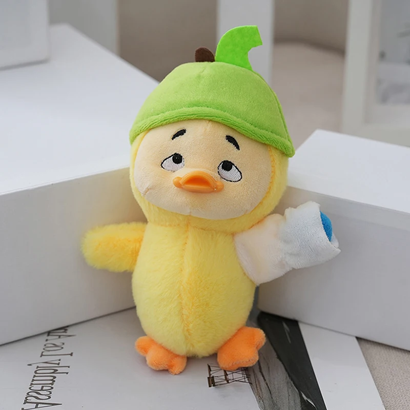 1PC Plush Keychain Duck Schoolbag Pendant Large Duckies Funny Sad Duck Cartoon Charm For Boys Girls Vending Machine