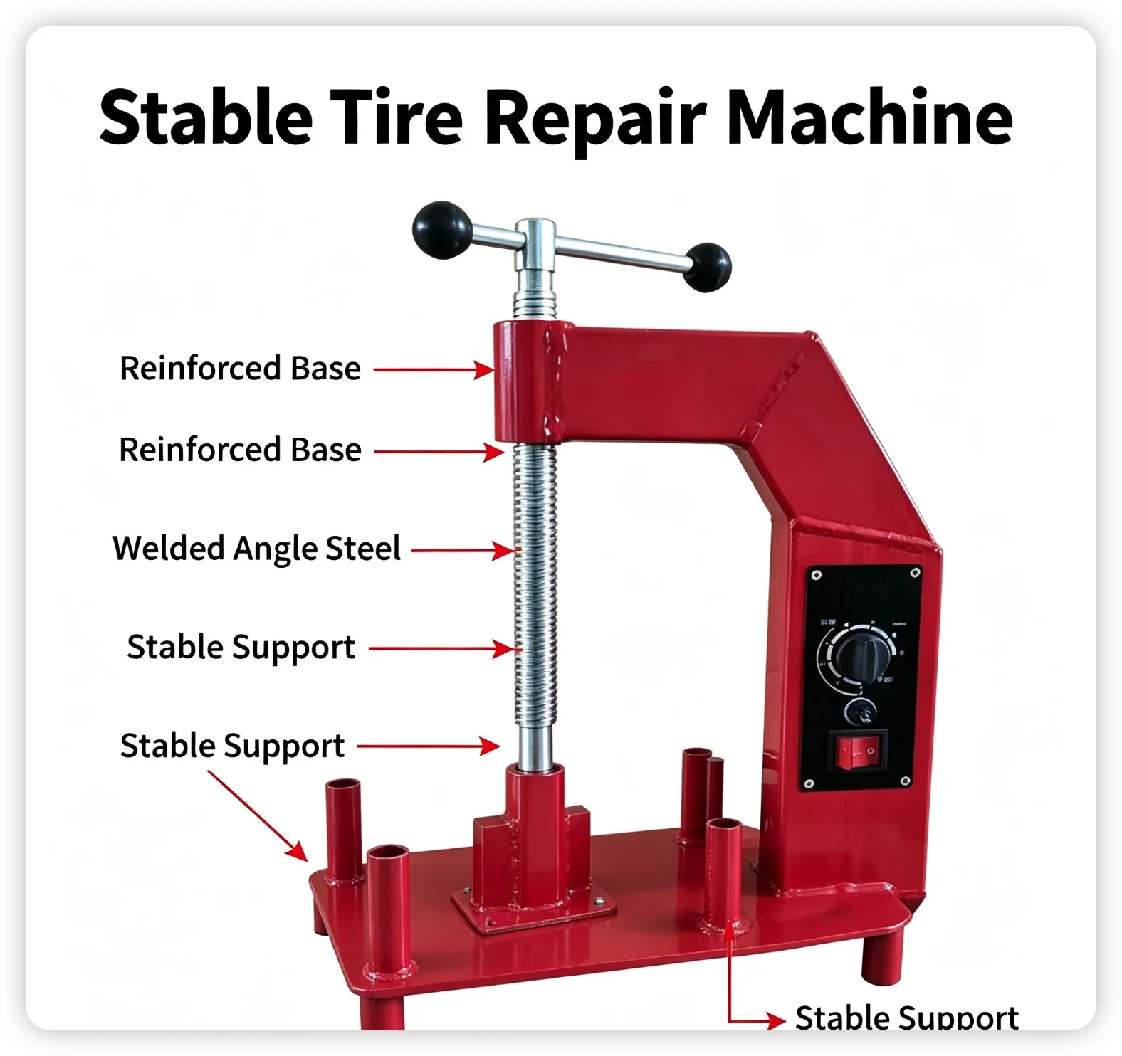 Automatic Constant Temperature Timing Tire Vulcanizer, Car Tyre Hot Fire Patching Repair Machine for Inner & Outer Tire