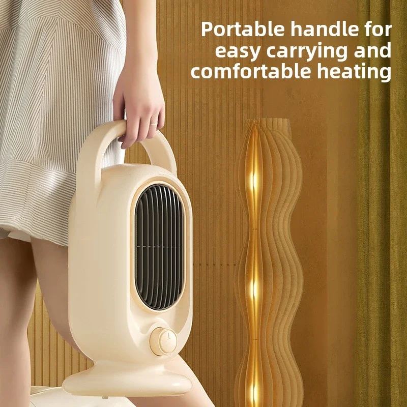 New Portable Home Heater Small PTC Ceramic Heating European Standard Vertical Desktop High-power Bedroom Heater in Winter