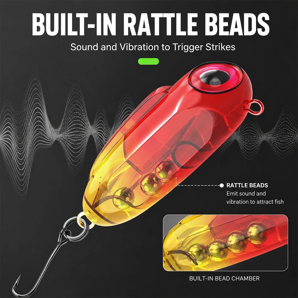 ZUKIBO Topwater Pencil Lure Auto Walking Dog Micro Fishing Bait Floating Long Cast Bass Perch Predator Single Hook Multi Style – Detail 9