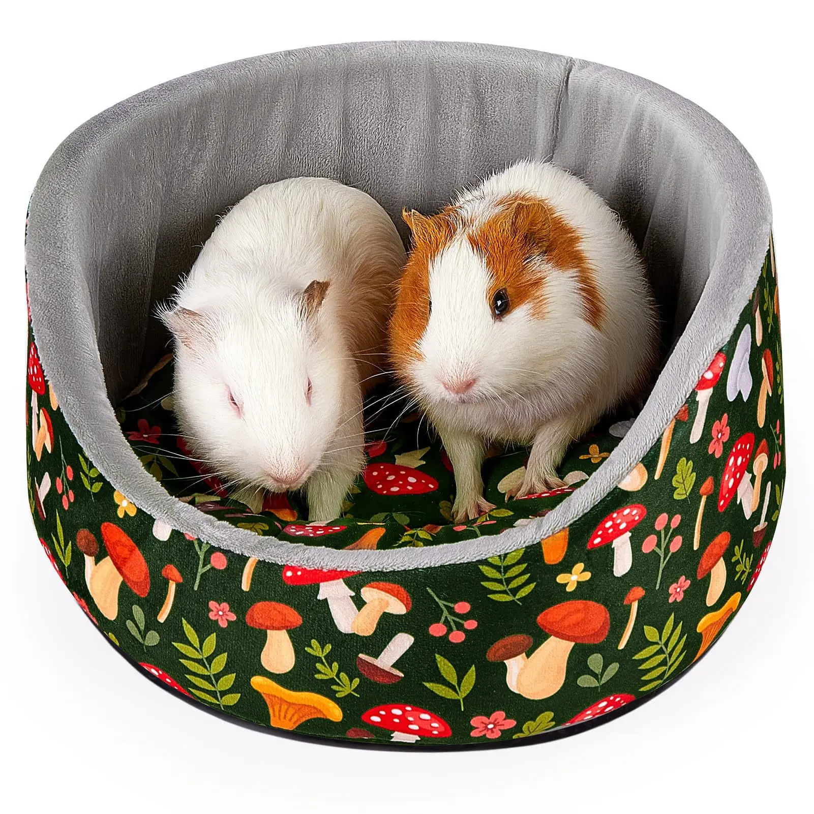 Meerschweinchen-Bett Weiches Kaninchenbett mit Dicker Abnehmbarer Matte Maschinenwaschbares Gemütliches Meerschweinchen-Haus für Hasen Rundes Schalenbett – Detail 3