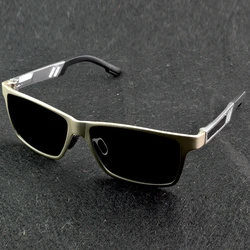 Clara Vida Silver Titanium Alloy Oversized Metal Carbon Fiber Decoration UV400 UV100% Polarized Polarized Sunglasses Sun Glasses