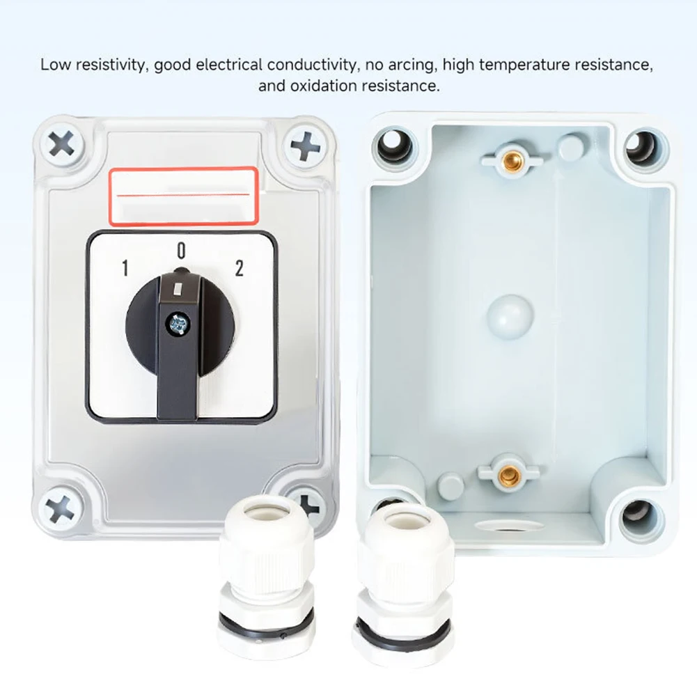 SZW26-20 Three-Section Three-Position Rotary Cam Switch with IP65 Sealed Enclosure for AC23A AC3 AC4 DC21A Duty Applications
