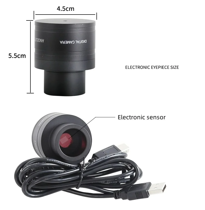 Teleskop astronomiczny CCD aparat cyfrowy okular 200W HD 1080P zdjęcie pełnokolorowe wsparcie telefon USB fotografia komputerowa