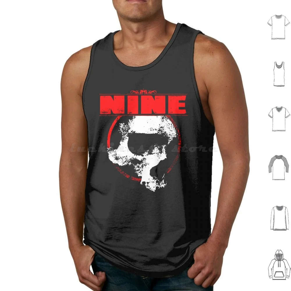 Nine Skulls Kiling Angels Jacob Bannon Tank Tops Print Cotton Nine Hardcore Metal Sweden Swedish Metal Metalcore Post Death