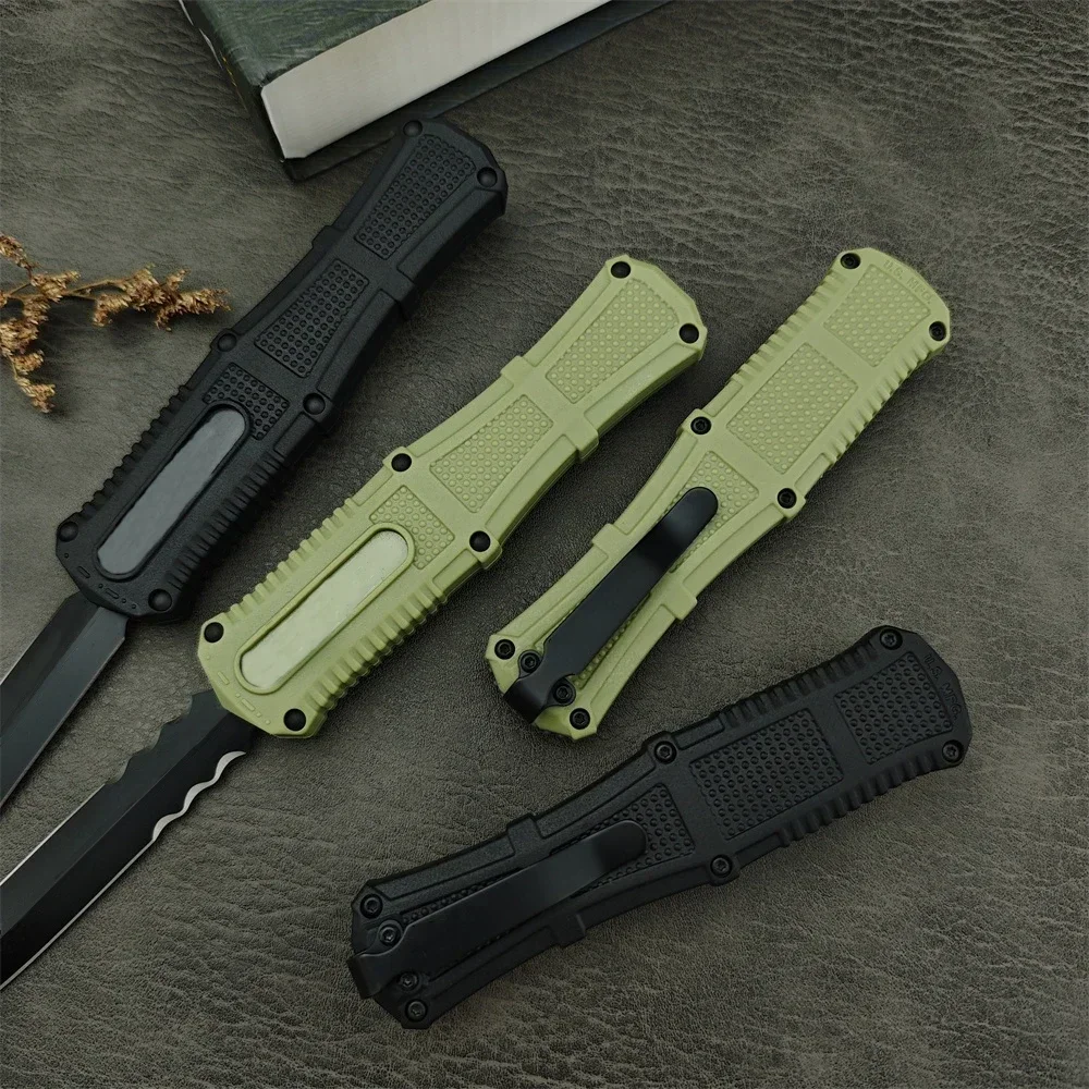 BM 3370 Button Folding Knife Outdoor Pocket Knife 440C Blade Nylon Fiber Handle EDC Survival Hiking Hunting Knives Gift