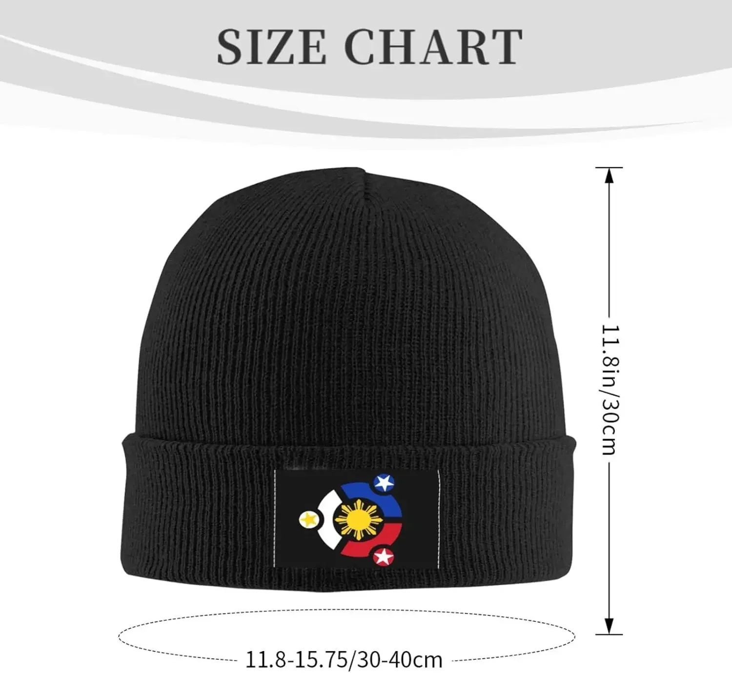 Tribal Philippines Filipino Sun and Stars Mens Winter Beanie Hat Skate Cap for Women Soft Watch  Stretchy Warm Knit 