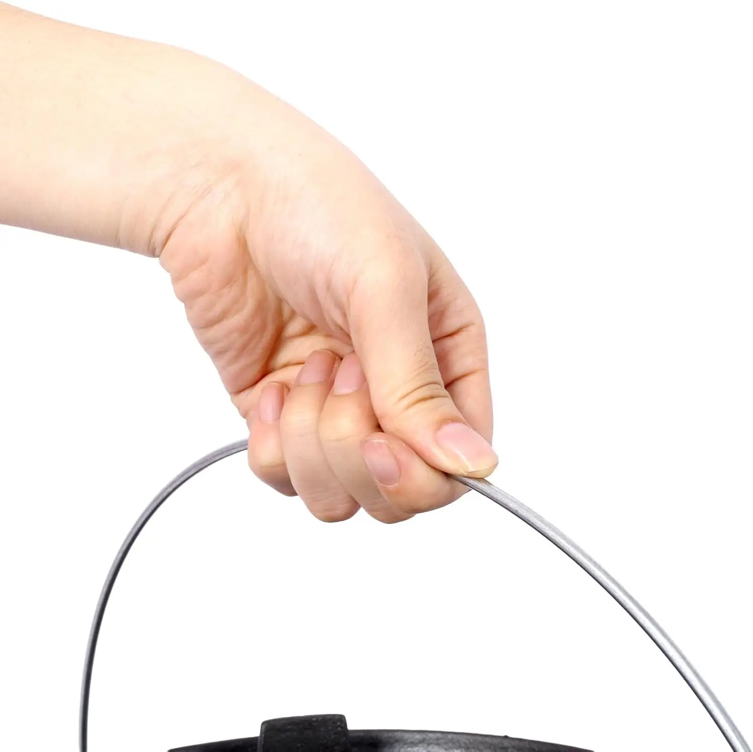 เตาอบดัตช์เหล็กหล่อปรุงรสล่วงหน้าพร้อมฝาปิดกระทะ หม้อลึกสําหรับตั้งแคมป์กลางแจ้งขนาด 12 ควอร์ต