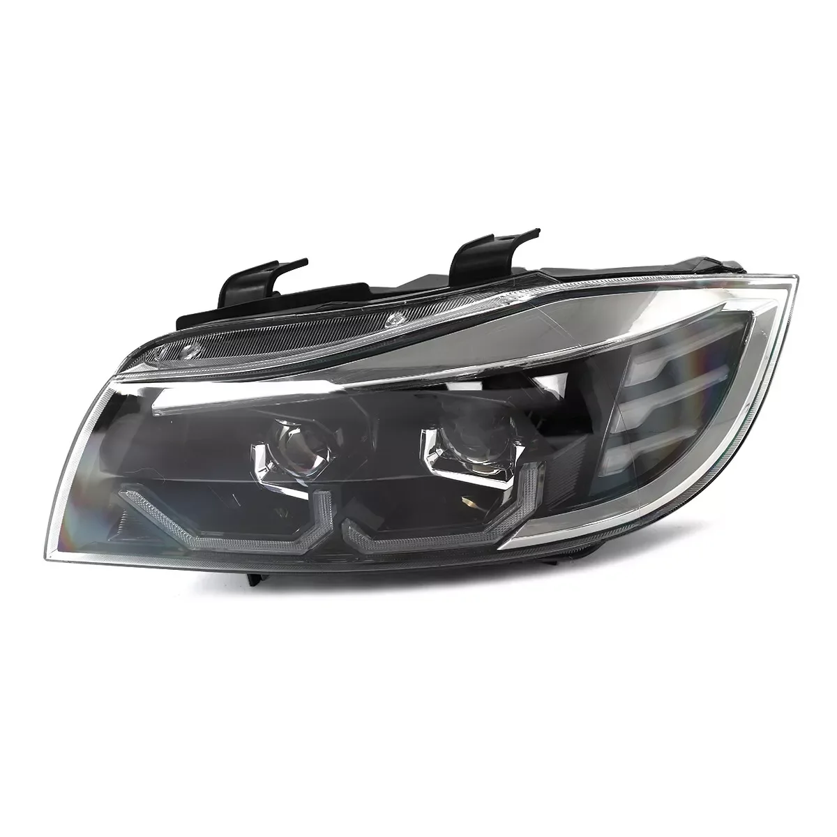 Car Light For BMW 3 Series E90 E91 325i 328i 2005-2008 Front Headlight White LED 3D Crystal U-Halo DRL Automotive Signal Lamp