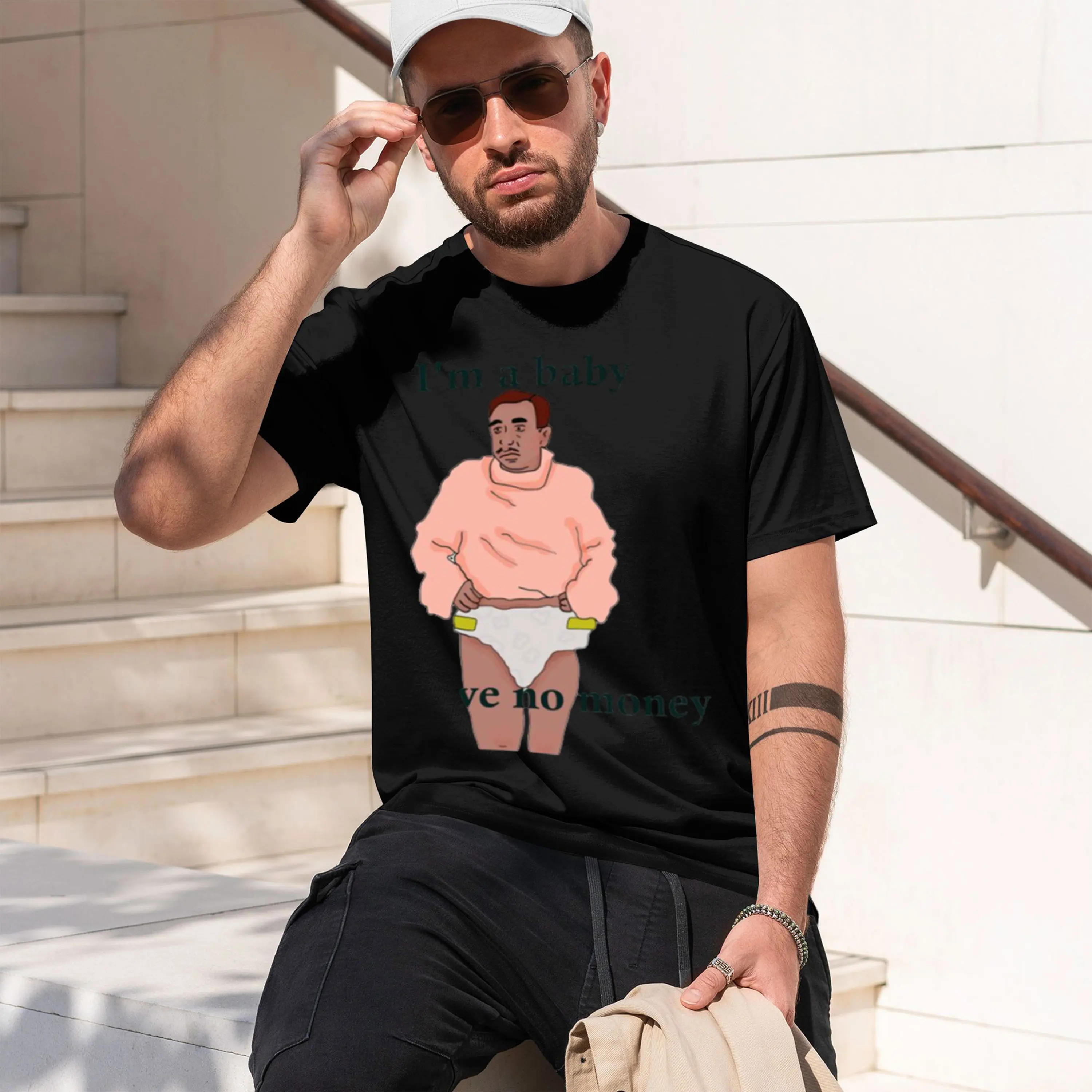 Camiseta de manga corta con cuello redondo para hombre, modelo nuevo 2026, Rec G@NG Sticker, estilo clásico informal, varios colores y tallas para uso diario.