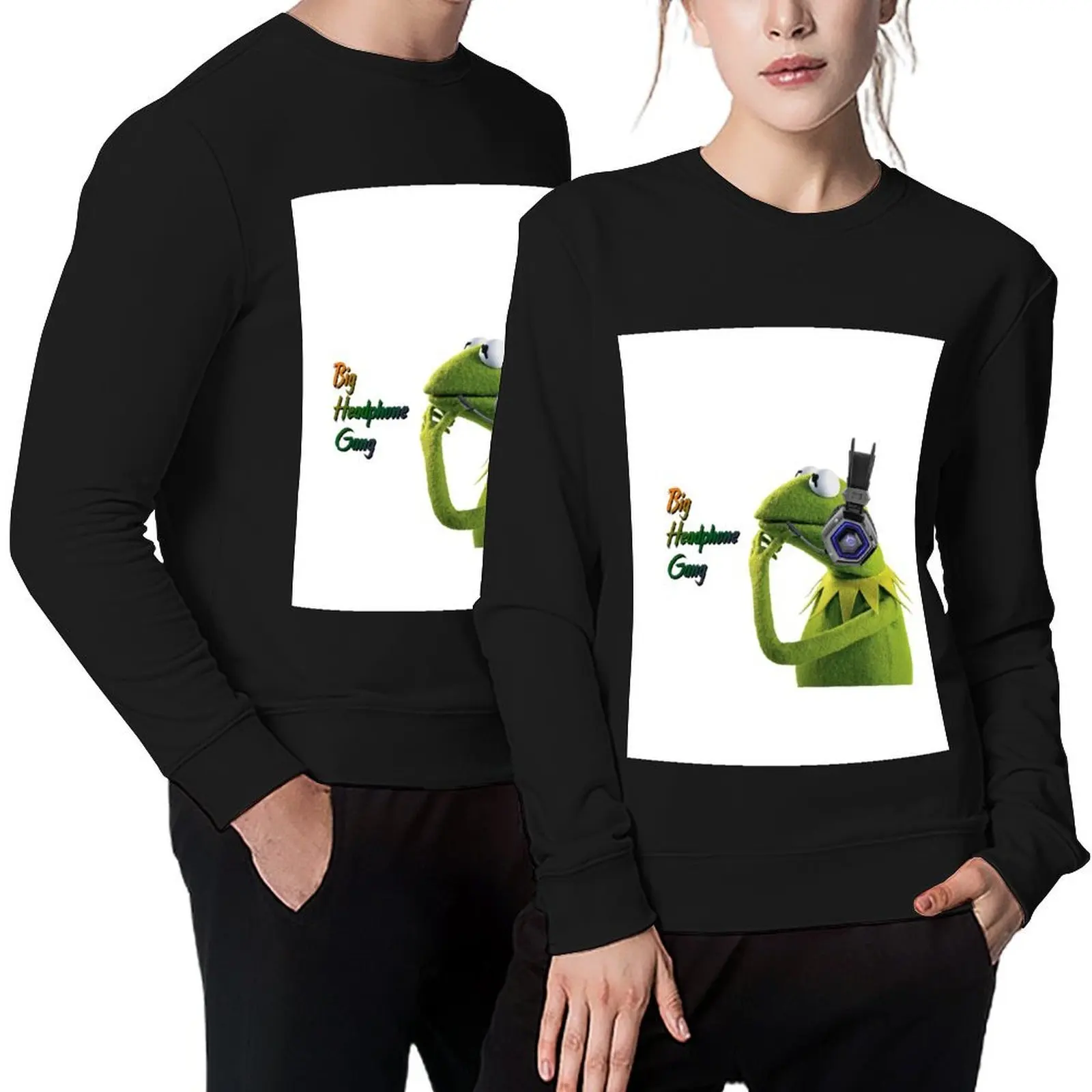 

Big Headphone Gang Kermit Pullover men clothing men's coat men's sweat-shirt set tracksuits men's sweatshirts