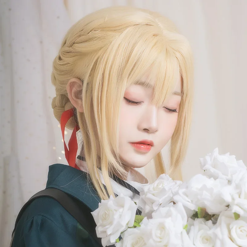 Violet Evergarden Cosplay Wig Anime Halloween Costumes for Women Game