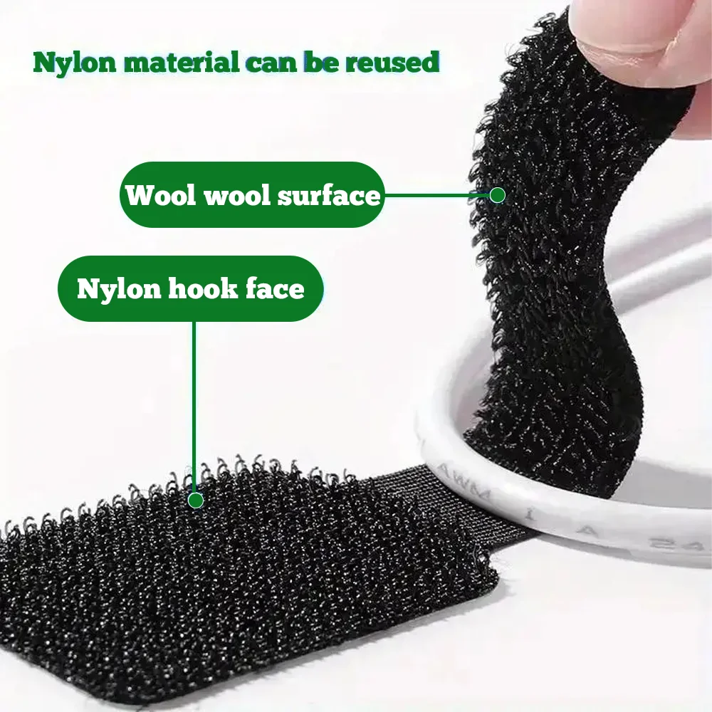 Cable Manager, Strong Adhesive Backing, No Residue Removal, Suitable for Adjustable Zip Ties for Home, Office, TV, and Vehicle U