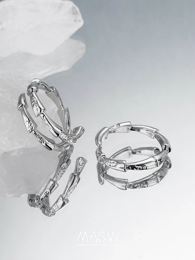 MASW Hip Hop Punk Style Finger Ring For Women Female Gifts Original Design Fashion Jewelry High Quality Metal Ring Hot Sale