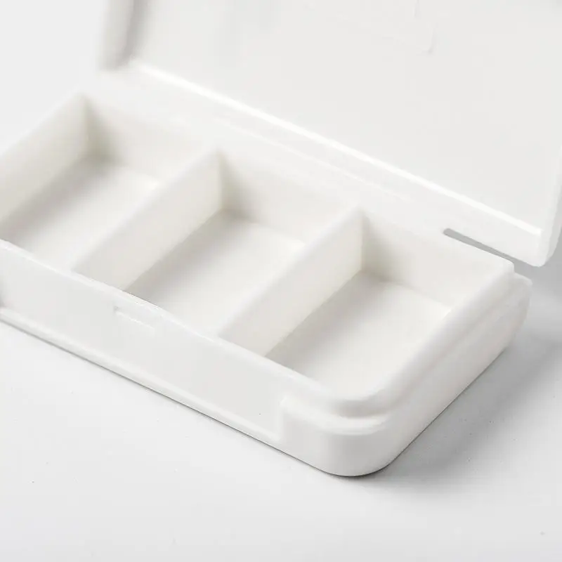 3-Compartment Portable Pill Box with Sealed Lid for Travel & Daily Medicine