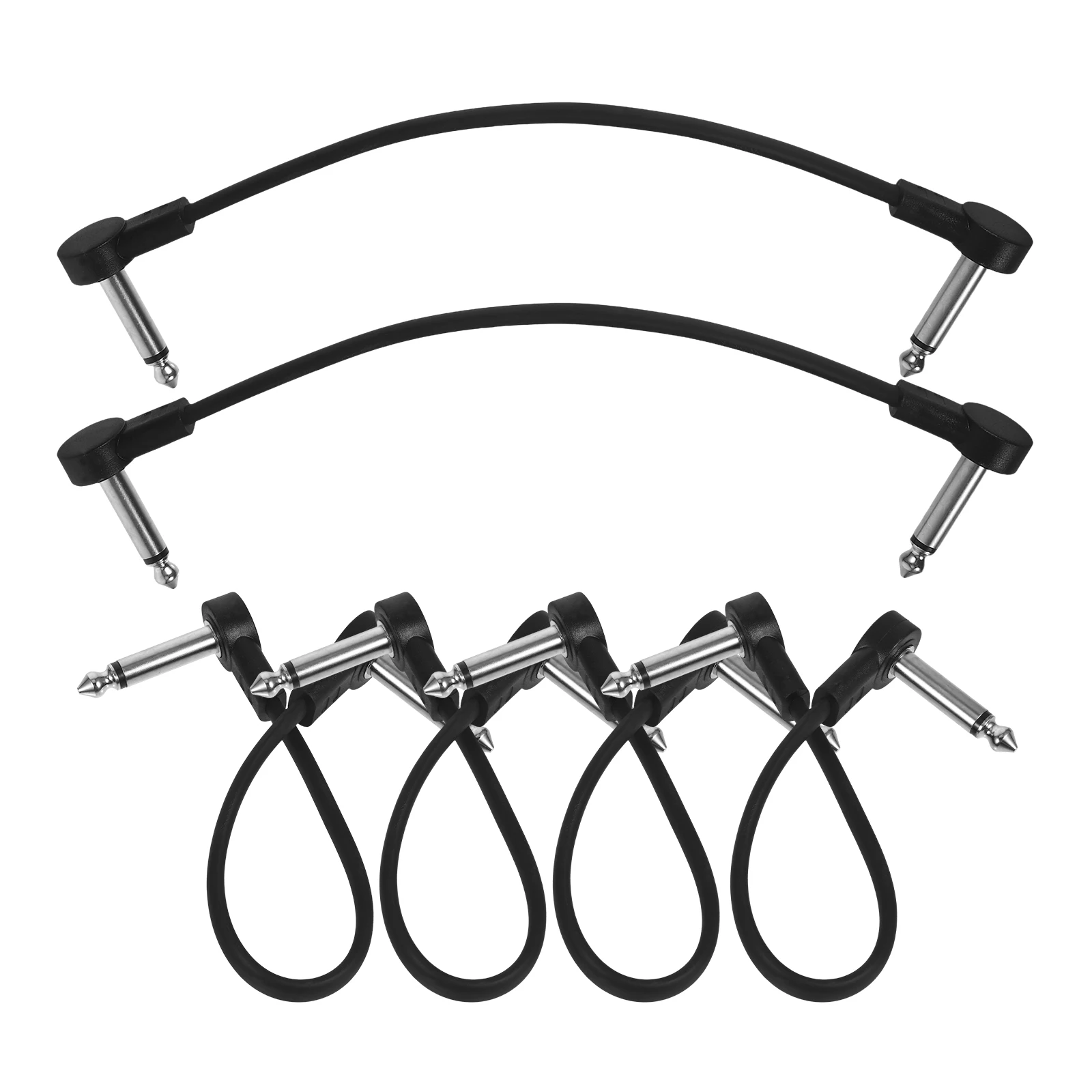 

6pcs Guitar Patch 6.35mm Oxygen-free Copper Instrument Cable Pedal Board Cables Electric Guitar Effect Cables