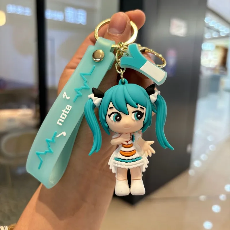 Cartoon Hatsune Miku Keychain Hatsune Hatsune doll pendant car bag Keychain cute little gift cute keychain