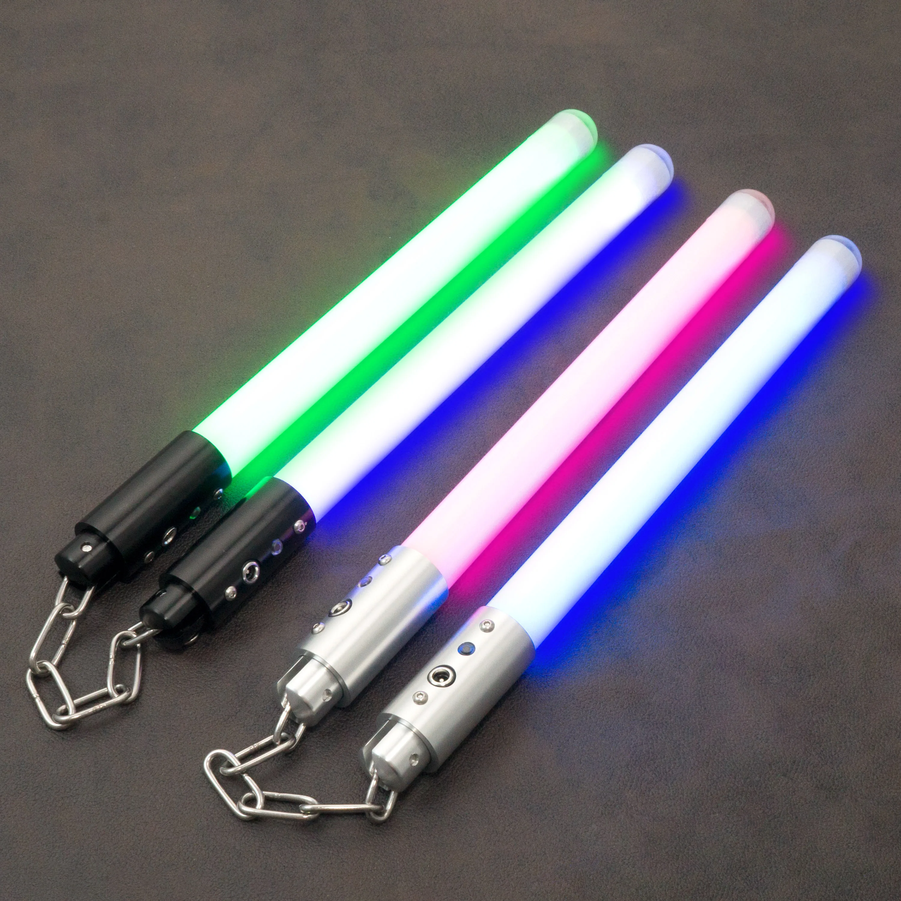 

AKsabers Nunchakus Metal pixel Lightsaber 35cm Length 7 color changes Heavy Dueling Cosplay Toy