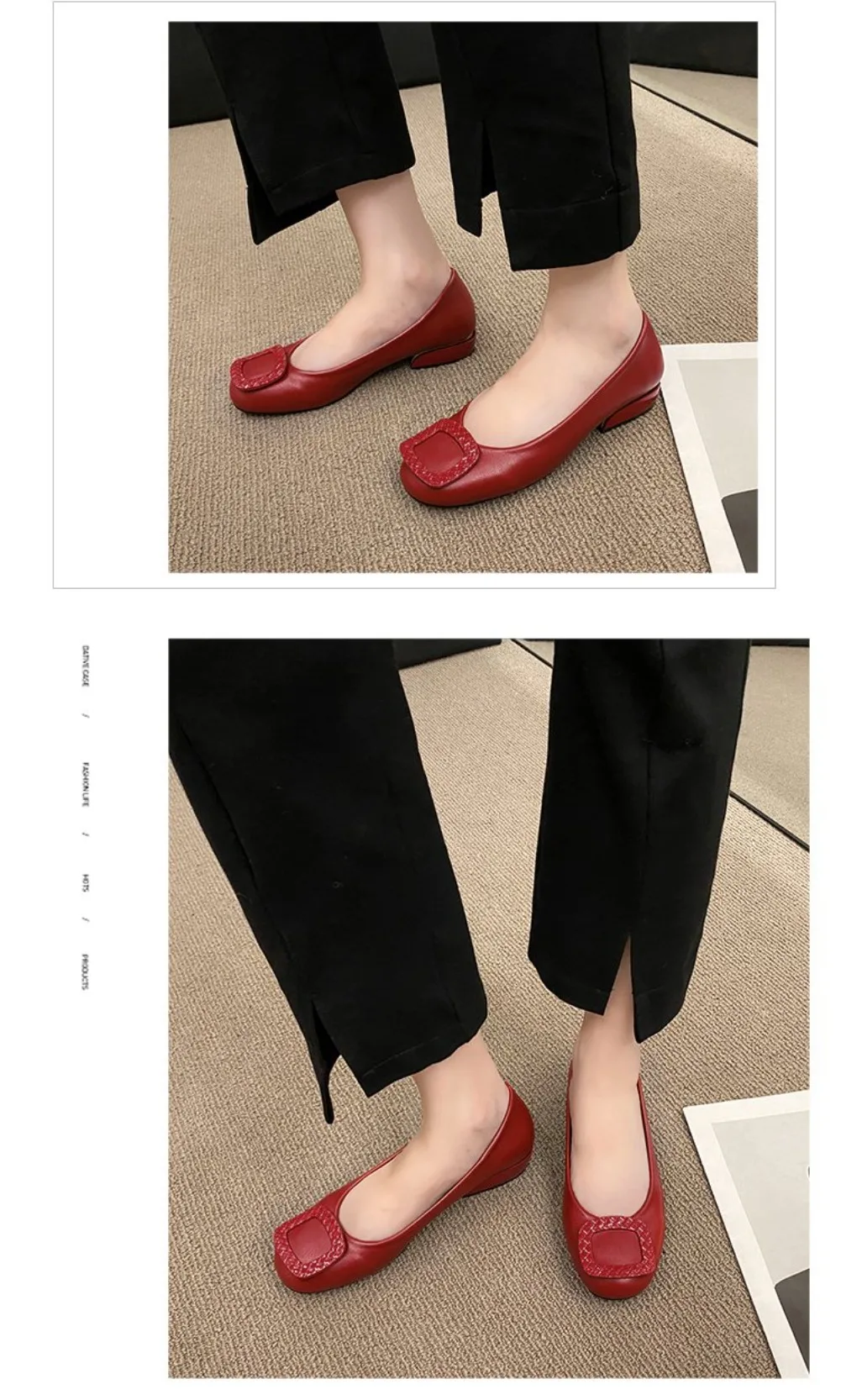 Weiche Lederschuhe mit weicher Sohle aus Kuhsehnen, Frühling/Herbst, Damenlederschuhe, festliche Damenschuhe für Sommer, Hochzeit, Bankett, Muttertag – Detail 28