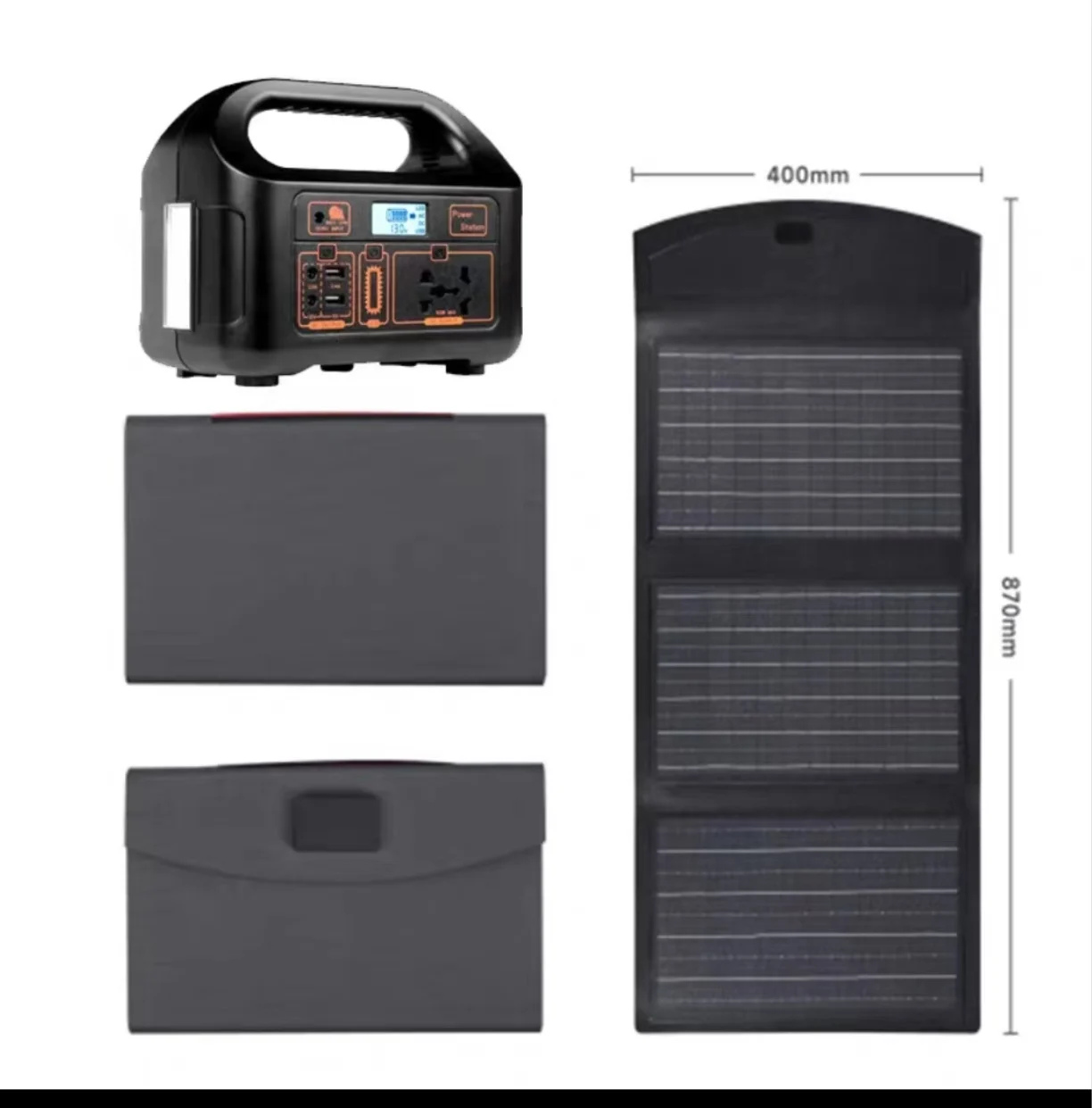 Lead Acid Battery With LED Light Portable Power Station Energy Storage 150W Solar Generator with Solar Panels Completed Set