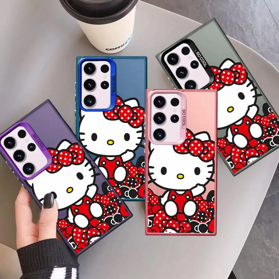 Phone Cover Case for Samsung Galaxy S26 S24 FE S23 Ultra S21 Note 20 Ultra S23 S22 S20 Plus S25 Edge Cute Sanrio Hello Kitty