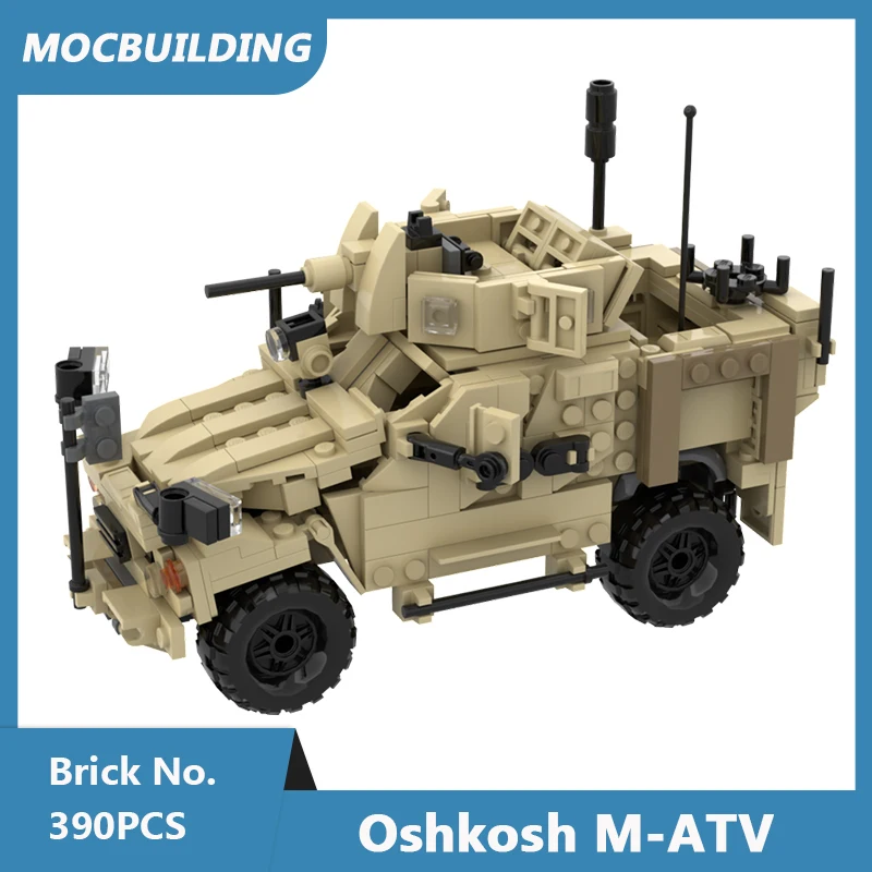 MOC Building Blocks Oshkosh MRAP All-Terrain Vehicle Model DIY Assembled Bricks Cars Series Creative Collect Toys Gifts 390PCS