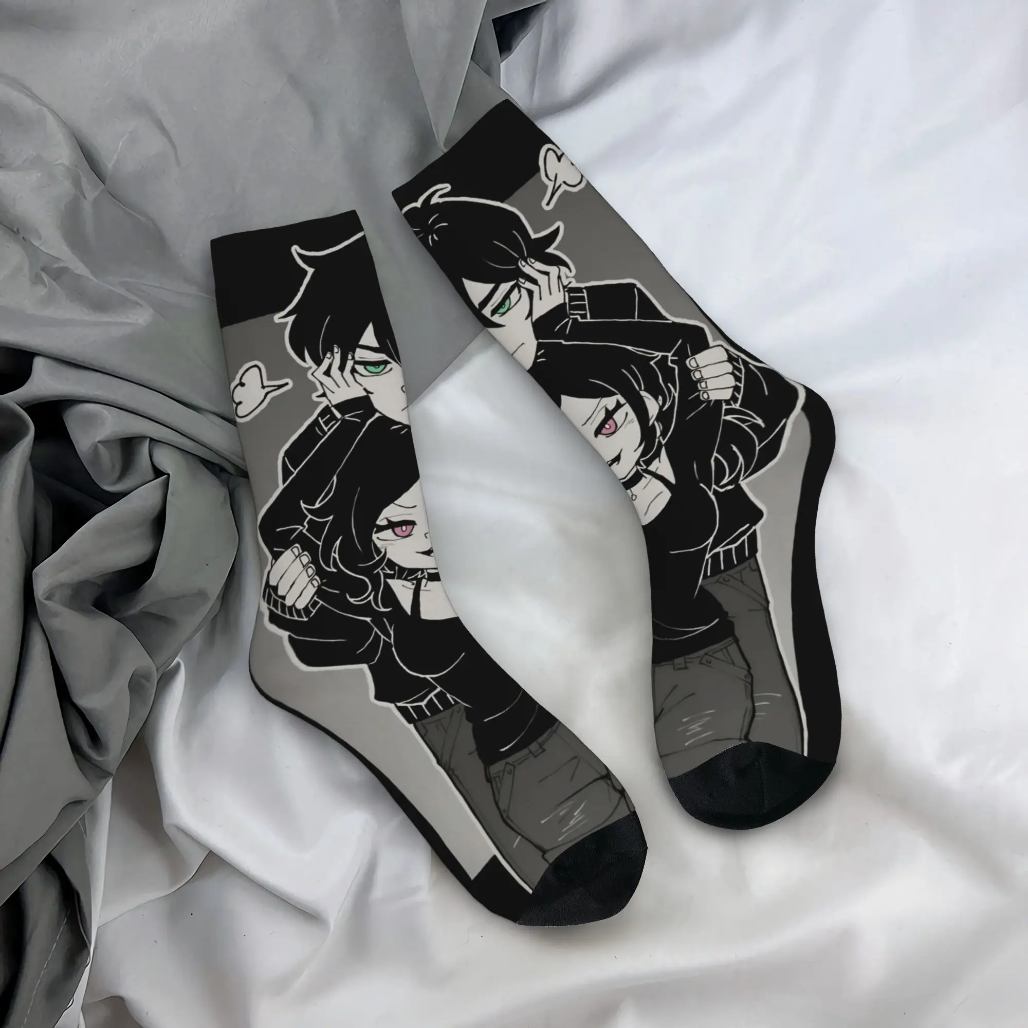 Winter Warm Casual Men's Women's Game The Coffin Of A-Andy And L-Leyley Socks  Sweat Absorbing Basketball Socks