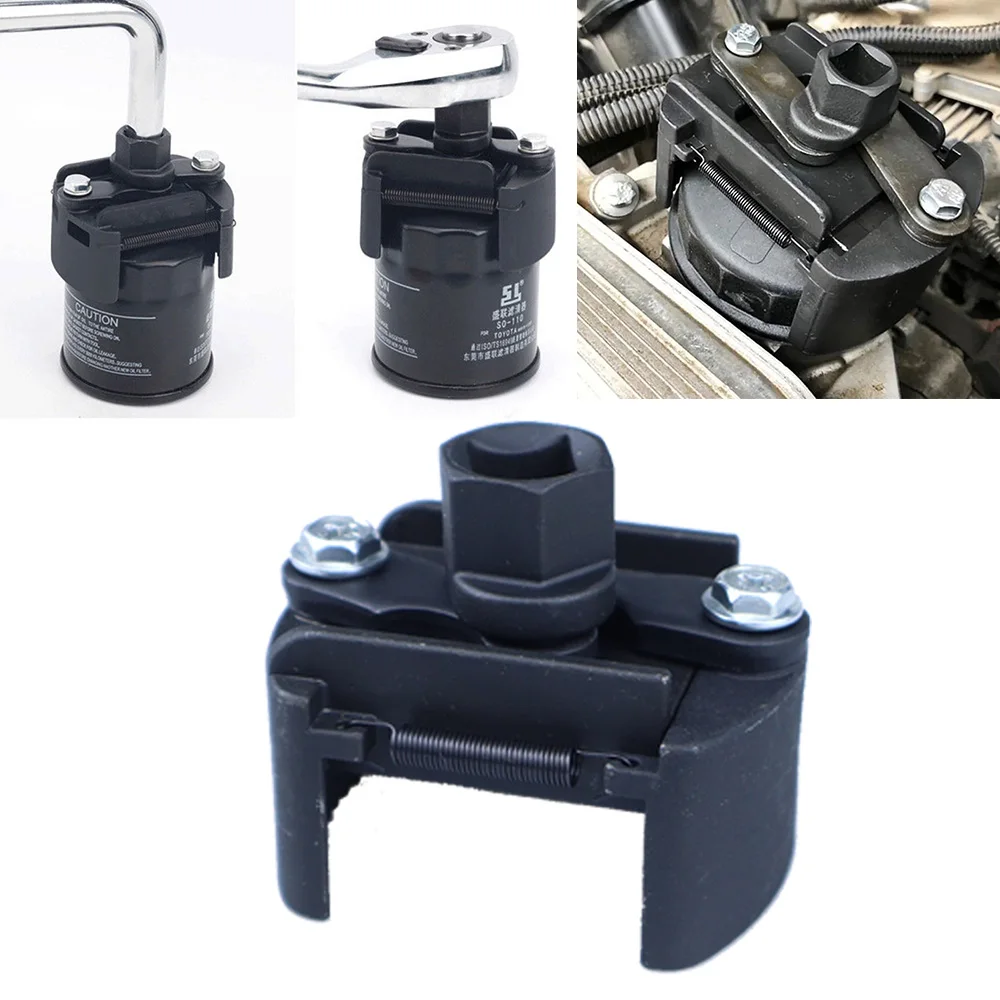 Auto Adjustable Two-Jaws Oil Filter Wrench Filter 60-80mm Wrenches Remover Tool Multifunctional Compact Oil Filter Wrench