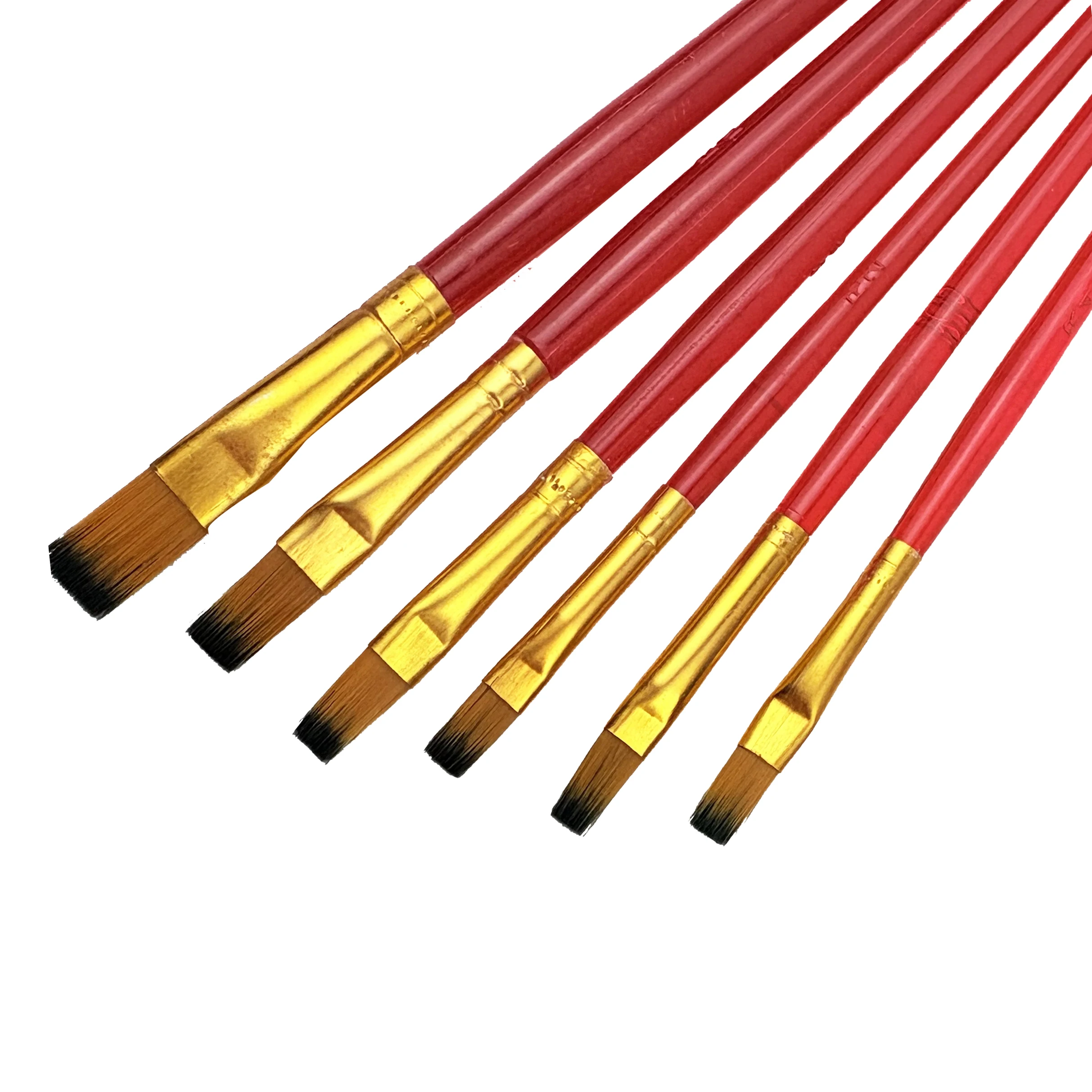 

Профессиональные 6 шт. нейлоновые кисти для рисования волос, мягкая синтетическая щетина, идеально подходят для акриловой акварели, гуаши, масляной живописи, ремесла Proje