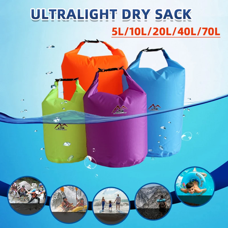 

Waterproof Storage Drift Bag 5L10L20L40L70L High Capacity Waterproof Dry Bag Sack For Boating Fishing Rafting Trekking Swimming