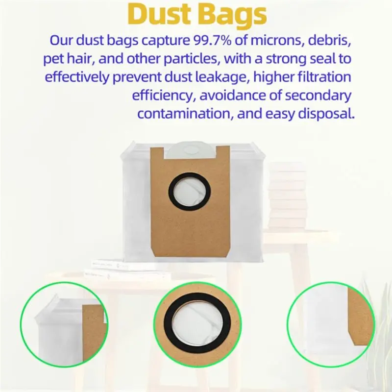 AC23-12 Pcs Dust Bags  For Airrobo T20+ Sweeper Accessories Built To Last And Work Well