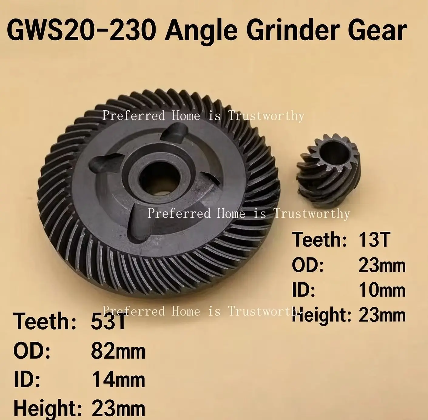 1 Set Metal Gear Set Replacement For GWS 20 - 230 Angle Grinder