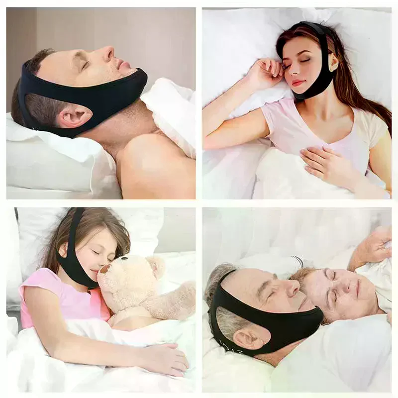 Anti Snore Chin Support Strap Highly Effective Sleep Adjustable Triangle Reduce Snoring Holeless Breathable Models
